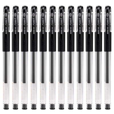 Ручка гелева Baoke з грипом 0.5 мм, чорна (PEN-BAO-PC880D-B)