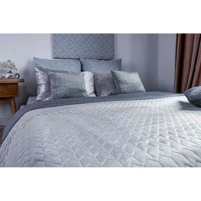 Покривало Руно двостороннє VeLour Сіре 220 х 240 см (330.55_Grey)