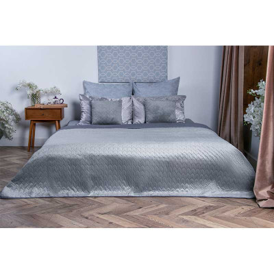 Покривало Руно двостороннє VeLour Сіре 220 х 240 см (330.55_Grey)