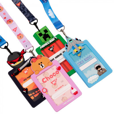 Бейдж Yes силіконовий на стрічці Line Friends. Choco (940300)