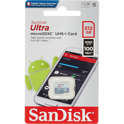 Карта пам&#039;яті SanDisk 512GB microSDXC class 10 UHS-I Ultra (SDSQUNR-512G-GN3MN)
