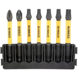Набір біт DeWALT в касеті для Tough Case, FlexTorq, L57 мм,Рh2, Рz2,T20-2шт.T25-2шт.,T30 (DT70820)