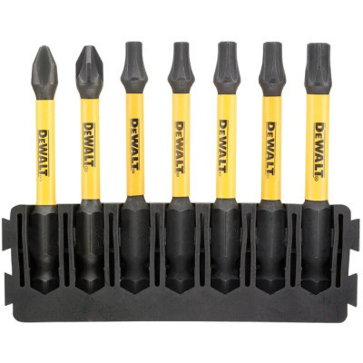 Набір біт DeWALT в касеті для Tough Case, FlexTorq, L57 мм,Рh2, Рz2,T20-2шт.T25-2шт.,T30 (DT70820)