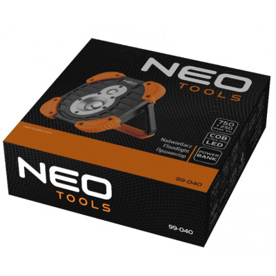 Прожектор Neo Tools акумулятор, 2600мАг, 3.7 Li-ion, 10 Вт + 3 Вт, 750+ 250 люме (99-040)