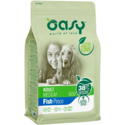 Сухий корм для собак OASY LIFESTAGE Adult Medium риба 12 кг (8054329510162)