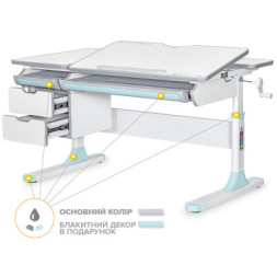 Парта Mealux Hamilton Multicolor Blue Lite (BD-680 W/G MC + BL Lite)