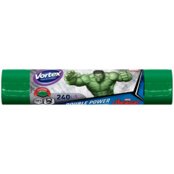 Пакети для сміття Vortex Max Hulk багатошарові зелені 240 л 5 шт. (4823071643183)