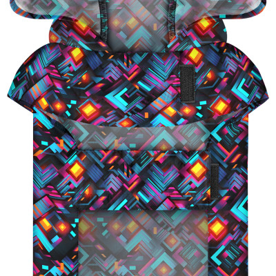 Дощовик для тварин WAUDOG Clothes Накидка з капюшоном Нескінченні світи S (356-4058)