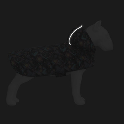 Дощовик для тварин WAUDOG Clothes Накидка з капюшоном Нескінченні світи S (356-4058)
