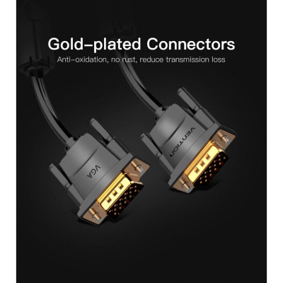 Кабель мультимедійний VGA 8.0m ferrite Vention (DADBK)