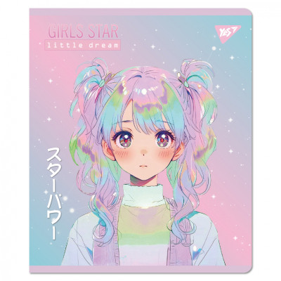 Зошит Yes Anime star 12 аркушів лінія (767504)