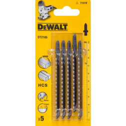 Полотно DeWALT для електролобзика, по деревині, прямий, L=100, WL=73, 2.5 мм, 5 шт (DT2165)