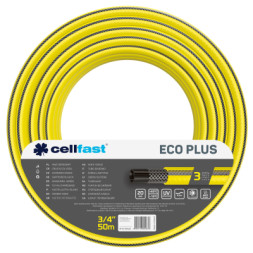 Шланг для поливу Cellfast ECO PLUS 3/4&quot; 50м, 3 шари, до 20 Бар, -10…+50°C (12-172)