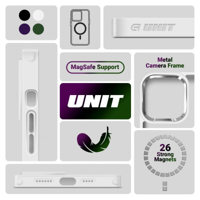 Чохол до мобільного телефона Armorstandart Unit MagSafe Apple iPhone 12/12 Pro Matte Clear Silver (ARM70444)