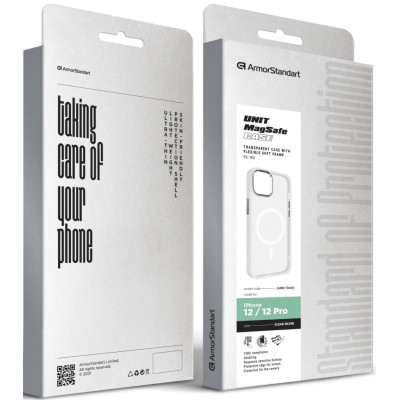 Чохол до мобільного телефона Armorstandart Unit MagSafe Apple iPhone 12/12 Pro Matte Clear Silver (ARM70444)