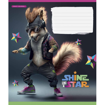 Зошит Школярик Dance star 18 аркушів лінія (018-3276L)