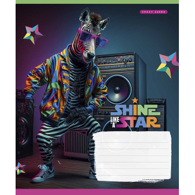 Зошит Школярик Dance star 18 аркушів лінія (018-3276L)