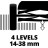 Газонокосарка Einhell GE-HM 18/38 Li - Solo, 18В, PXC, 38 см, 45 л, 14-38 мм, 10.5 кг (без АКБ і ЗП) (3414200)