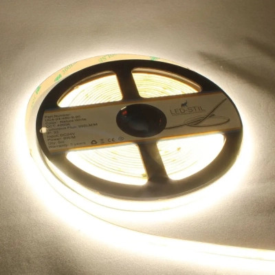 Світлодіодна стрічка LED-STIL 4000K 9 Вт/м COB 480 діодів IP33 24 Вольта 950 lm нейтральне світло (UC4-24-480-8-90)