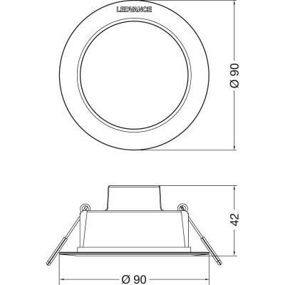 Світильник LEDVANCE DL IP44 DN 90 4W 840 WT (4058075702882)