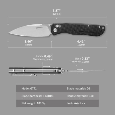 Ніж Ganzo G771-BK