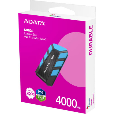 Накопичувач SSD USB 3.2 4TB SD820 ADATA (SD820-4000G-CBU)