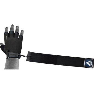 Рукавички для фітнесу RDX T2 Half Blue Plus XL (WGA-T2HU-XL+)