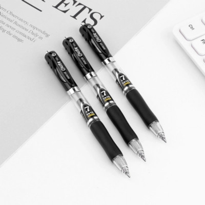Ручка гелева Baoke Elite автоматична з грипом 0,7 мм чорна (PEN-BAO-PC1910-B)