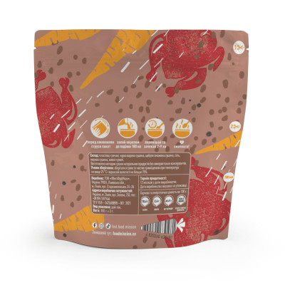 Їжа швидкого приготування Food Mission Каша гречана з куркою 100 г (fm.30481)