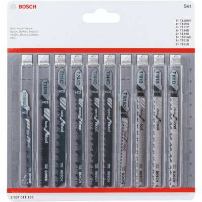 Полотно Bosch для електролобзика по дереву 10 шт (2.607.011.169)