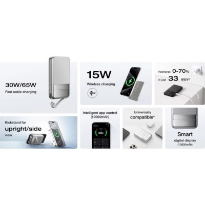 Батарея універсальна EcoFlow RAPID Magnetic Power Bank 5000 Light Blue (EF-RAPID5000-L-EU)