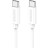 Дата кабель USB-C to USB-C 1.0m USB 2.0 Choetech (CC0002-WH)