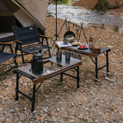 Туристичний стіл Naturehike комбінований NH21JU011 алюміній / бук (6927595797808)