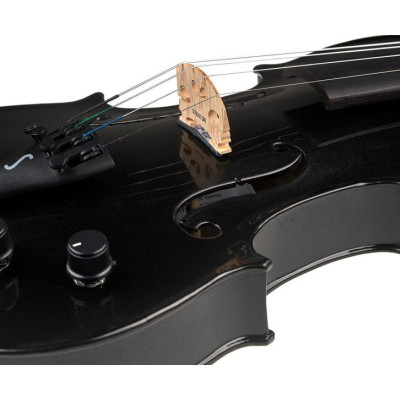 Скрипка Stentor Harlequin Electric Violin Outfit 4/4 Black (1515ABK)