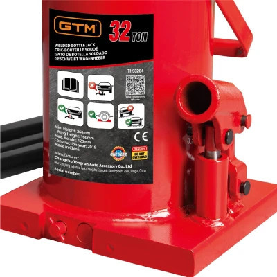 Домкрат GTM гідравлічний пляшковий 32т (260-420мм) (TH93204)