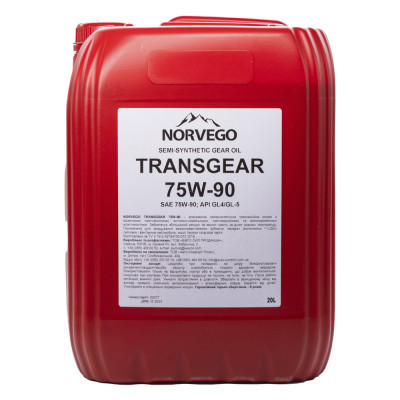 Трансмісійна олива NORVEGO TRANSGEAR 75W90 20л