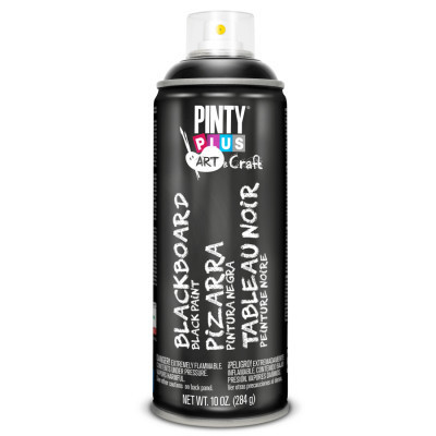 Фарба-аерозоль Pintyplus Чорна, з ефектом графітної дошки, 400 мл (8429576238204)