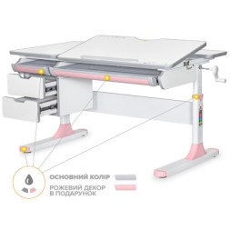 Парта Mealux Hamilton Multicolor Pink Lite (BD-680 W/G MC + PN Lite)