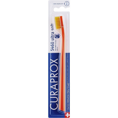 Зубна щітка Curaprox CS 5460 Ultra Soft Ультрам&#039;яка D 0.10 мм Помаранчева з жовтою щетиною (CS 5460-06)