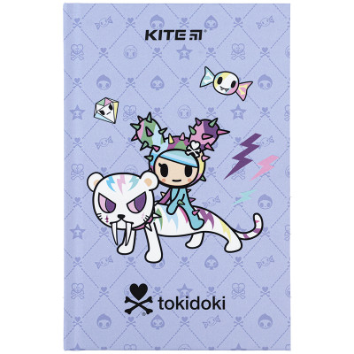Книга записна Kite tokidoki тверда обкладинка, А6, 80 аркушів, клітинка (TK24-199-1)