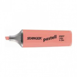 Маркер Stanger текстовий, 1-5мм, пастель, червоний 10 шт (MARKER-TXT-STPASTR10)