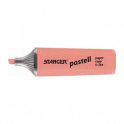 Маркер Stanger текстовий, 1-5мм, пастель, червоний 10 шт (MARKER-TXT-STPASTR10)