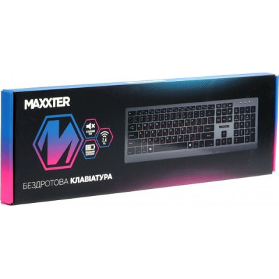 Клавіатура Maxxter KBW-01G-UA Wireless UA Gray (KBW-01G-UA)