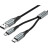 Дата кабель USB 2.0 AM to Micro 5P + Type-C 0.5m Y-Splitter 480Mbps Aluminum Alloy Gray Vention (CQGHD)