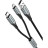 Дата кабель USB 2.0 AM to Micro 5P + Type-C 0.5m Y-Splitter 480Mbps Aluminum Alloy Gray Vention (CQGHD)