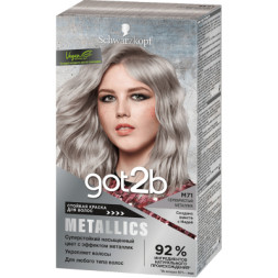 Фарба для волосся Got2b Metallics M71 Сріблястий Металік 142.5 мл (52336915558)