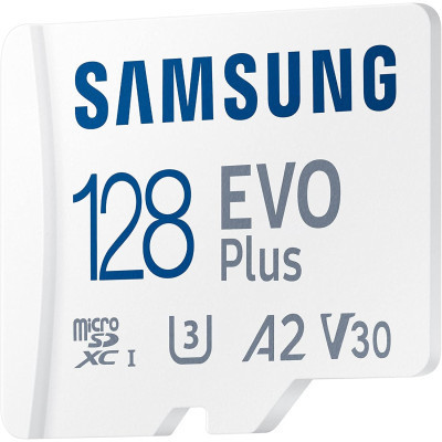 Карта пам&#039;яті Samsung microSDXC 128GB C10 UHS-I R130MB/s Evo Plus + SD (MB-MC128KA/EU)