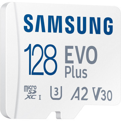 Карта пам&#039;яті Samsung microSDXC 128GB C10 UHS-I R130MB/s Evo Plus + SD (MB-MC128KA/EU)