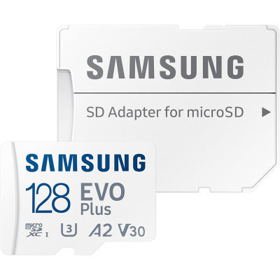 Карта пам&#039;яті Samsung microSDXC 128GB C10 UHS-I R130MB/s Evo Plus + SD (MB-MC128KA/EU)