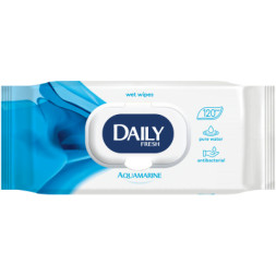 Вологі серветки Daily Fresh універсальні з клапаном 120 шт. (4823071642322)